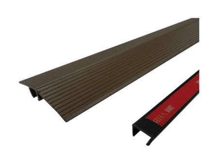 M-D Cinch 1 2 in. H X 36 in. L Prefinished Brown Aluminum Reducer Transition Strip Hot on Sale