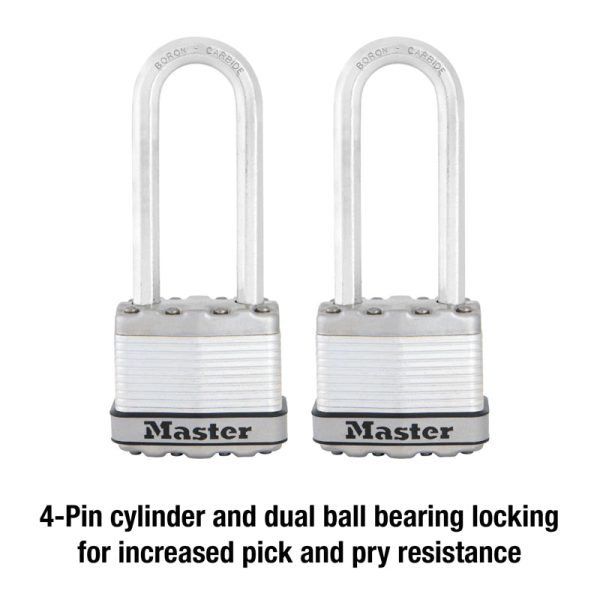 Master Lock 1-9 16 in. H X 11 16 in. W X 1-3 4 in. L Steel Dual Ball Bearing Locking Padlock Keyed A For Discount