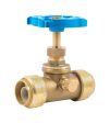 SharkBite 3 4 in. PTC X 3 4 in. Brass Stop Valve with Drain on Sale