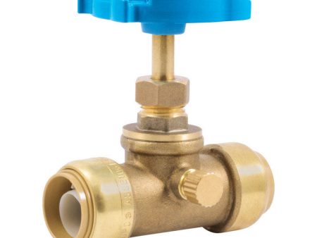 SharkBite 3 4 in. PTC X 3 4 in. Brass Stop Valve with Drain on Sale