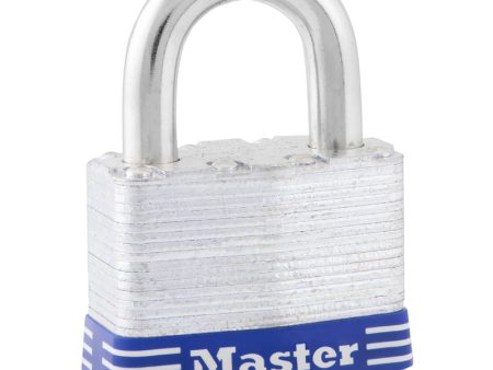 Master Lock 1-1 2 in. H X 2 in. W Laminated Steel 4-Pin Cylinder Padlock For Sale