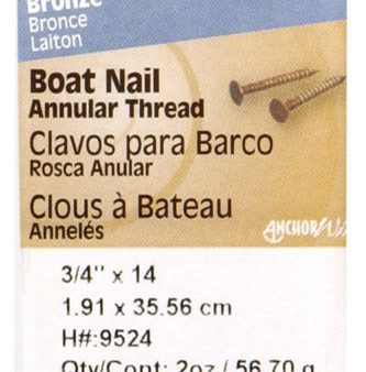 Hillman 1-1 2 in. Boat Bronze Stainless Steel Nail Flat Head 2 oz Cheap