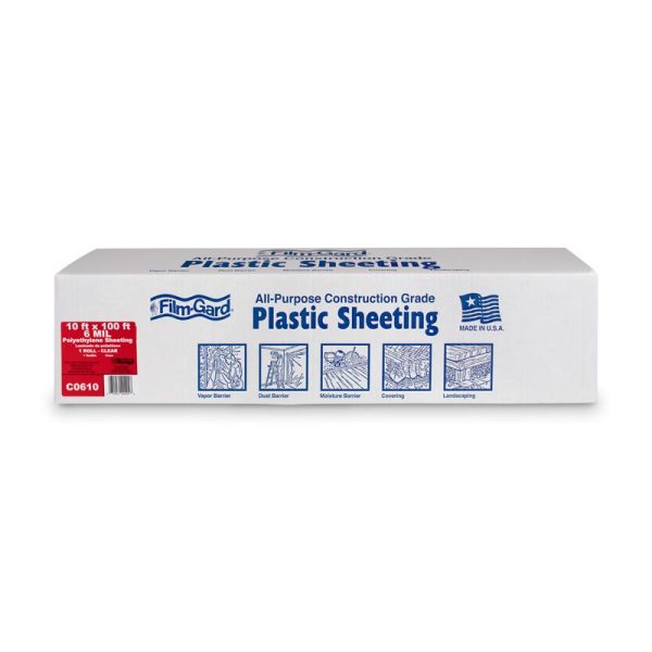 Film-Gard Plastic Sheeting 6 mil X 10 ft. W X 100 ft. L Polyethylene Clear 1 pk Sale