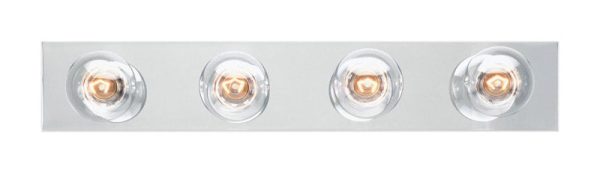 Westinghouse Chrome Silver 4 lights Incandescent Bathroom Bar Fixture Wall Mount For Cheap