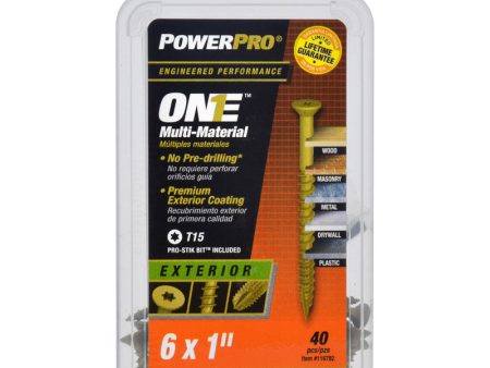 HILLMAN POWERPRO ONE No. 6 X 1 in. L Star Flat Head Multi-Material Screw 10 pk Hot on Sale