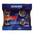 Schlage Georgian Satin Nickel Knob and Single Cylinder Deadbolt 1-3 4 in. Cheap