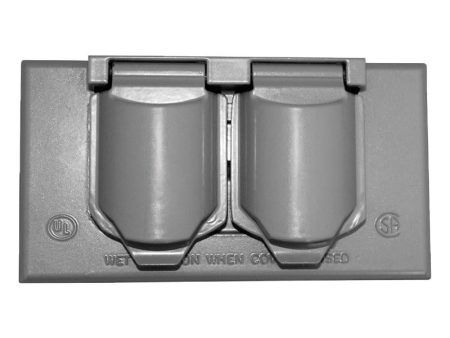 Sigma Engineered Solutions Rectangle Metal 1 gang Horizontal Duplex Cover For Cheap