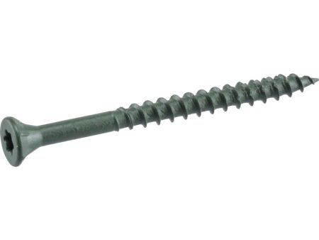 Deck Plus No. 8 X 1-5 8 in. L Green Star Flat Head Exterior Deck Screws 1 lb Hot on Sale