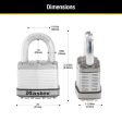 Master Lock 3-3 32 in. H X 1-13 64 in. W X 2 in. L Steel Ball Bearing Locking Padlock Keyed Alike Fashion