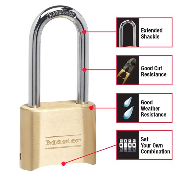 Master Lock 4-1 8 in. H X 2 in. W Steel Resettable Combination Padlock Discount