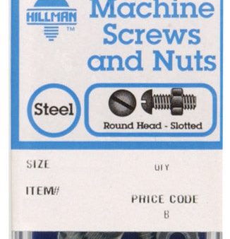 HILLMAN No. 6-32 in. X 3 4 in. L Slotted Round Head Zinc-Plated Steel Machine Screws 10 pk Online now