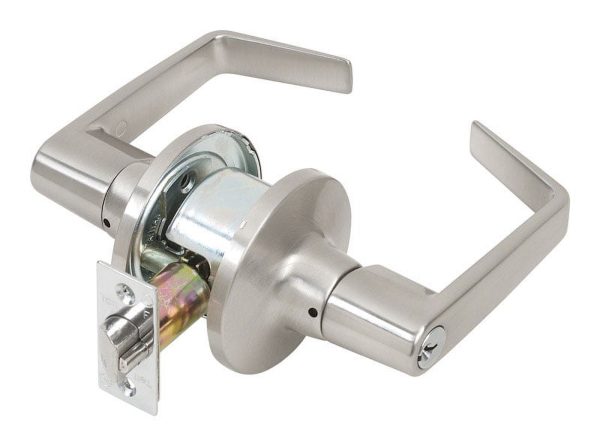 Tell Cortland Satin Chrome Storeroom Lockset 1-3 4 in. Fashion