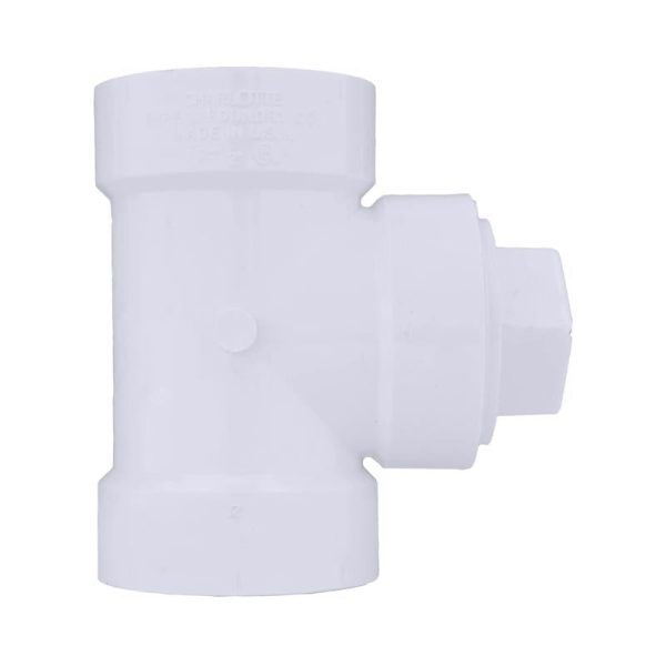 Charlotte Pipe 2 in. Hub X 2 in. D Hub PVC Cleanout Tee 1 pk Cheap