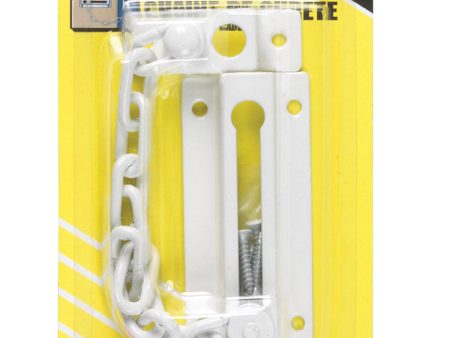 Prime-Line 3.31 in. L White Steel Chain Door Guard Sale