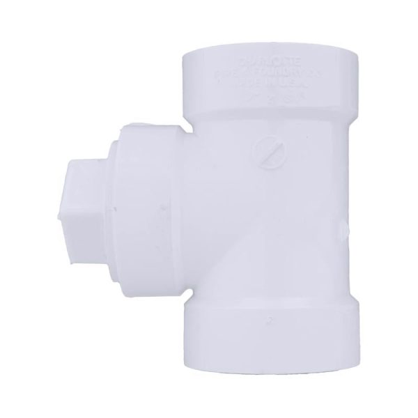 Charlotte Pipe 2 in. Hub X 2 in. D Hub PVC Cleanout Tee 1 pk Cheap