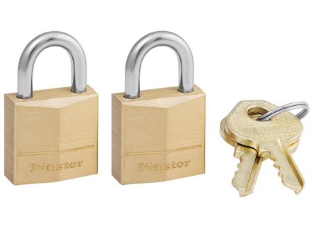 Master Lock 3 4 in. H X 7 16 in. W X 3 4 in. L Brass Pin Cylinder Padlock Keyed Alike Fashion